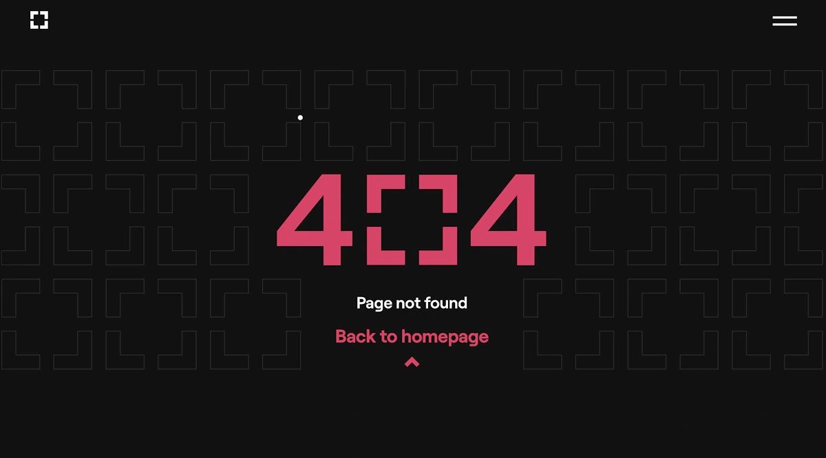 Przykład strony błędu 404