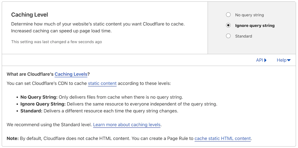 Ustawienia strategii cache'owania w Cloudflare
