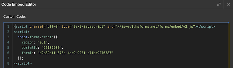 Kod JS przed modyfikacjami w Webflow